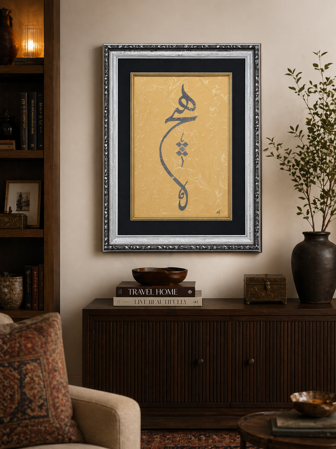 Yemek odasında ebru